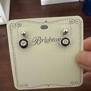 Brighton Silver and Black Stud Earrings